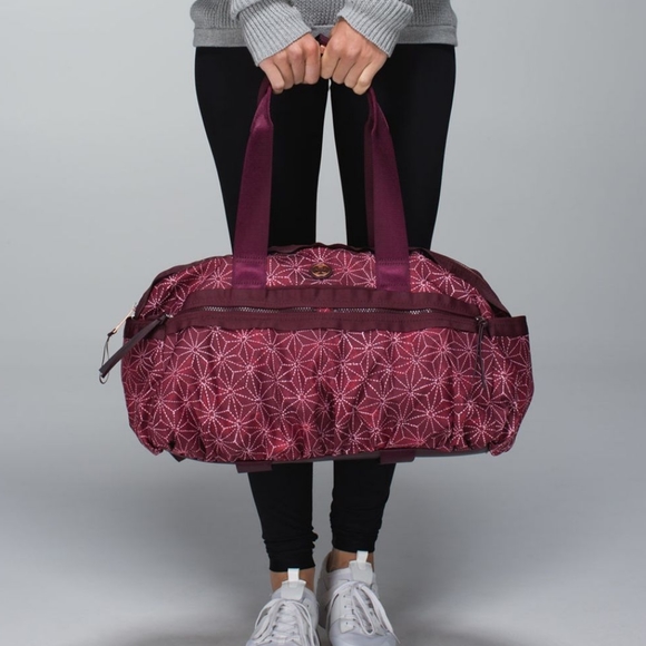 lululemon athletica Handbags - RARE Lululemon Gym To Win Duffle Bag Star Bordeaux